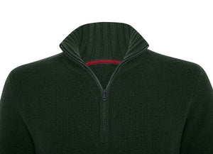 Hemingway Zip: Green - Khunu yak wool