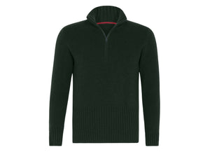 Hemingway Zip: Green - Khunu yak wool