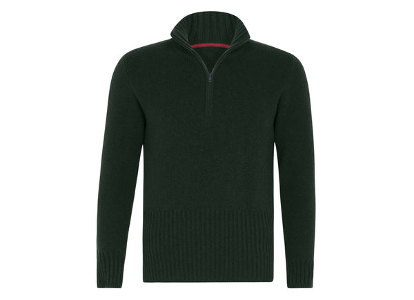 Hemingway Zip: Green - Khunu yak wool