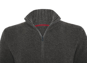 Hemingway Zip: Grey - Khunu yak wool