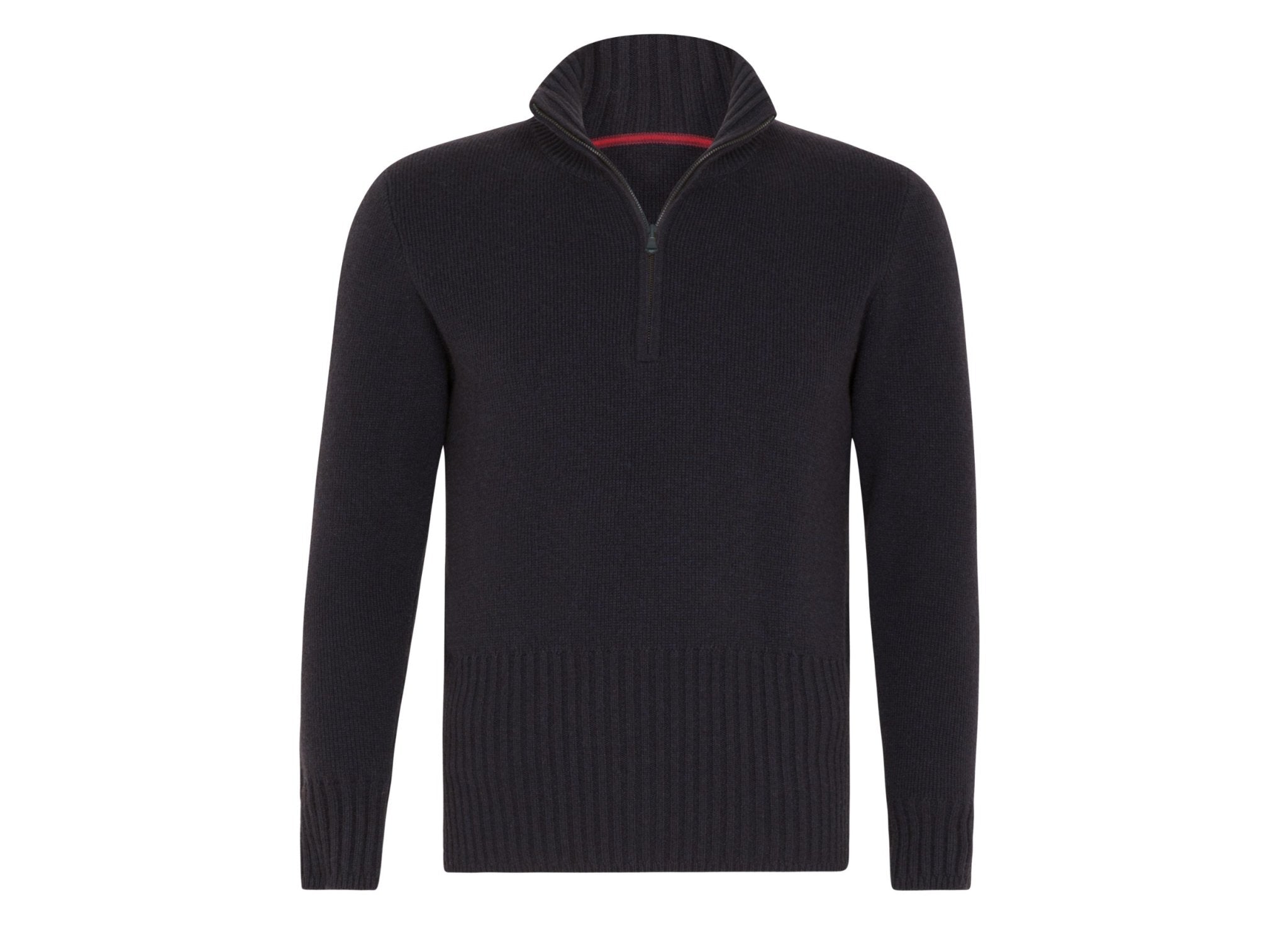 Warm yak wool sweater for men with quarter zip
